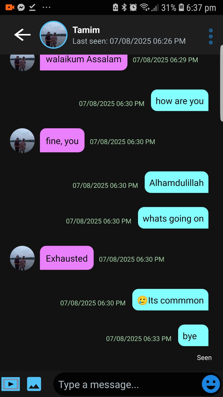 EchoNest secure messaging app screenshot